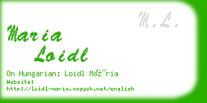 maria loidl business card